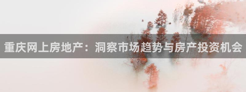 天狮娱乐可以赚钱吗：重庆网上房地产：洞察市场趋势与房产投资机