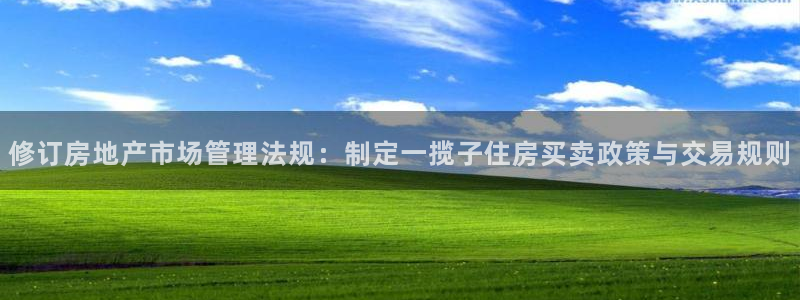 天狮娱乐39096股东：修订房地产市场管理法规：制定一揽子住