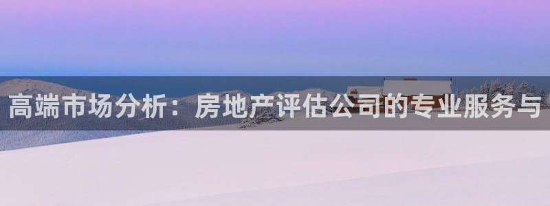 天狮娱乐平台是哪里的：高端市场分析：房地产评估公司的专业服务